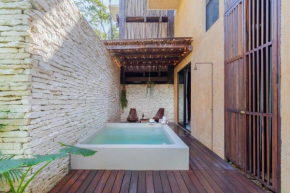 Unique Tuluminatti Style Apartment With Swing Hammocks and Plunge Pool in Most Exclusive Gated Community in Aldea Zama